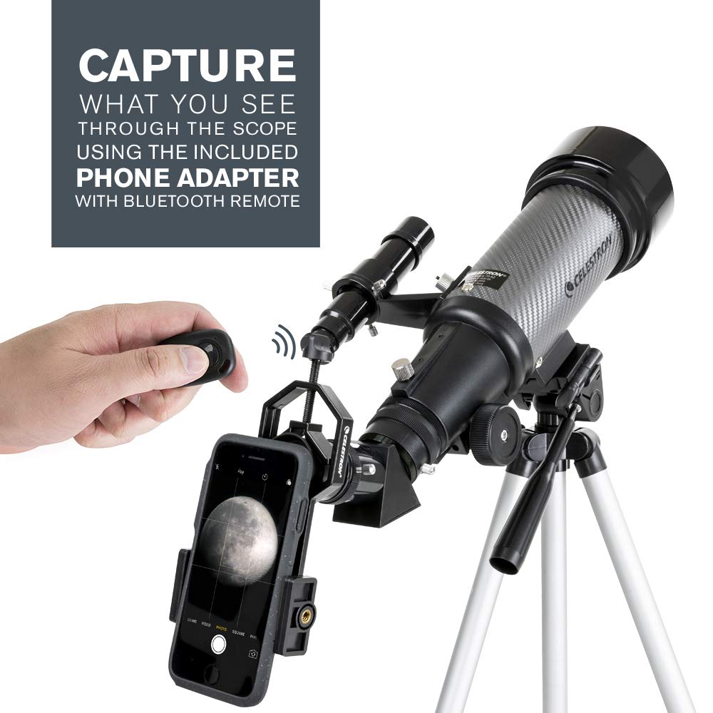 Celestron Travel Scope 70 DX Portable Telescope with Smartphone Adapter