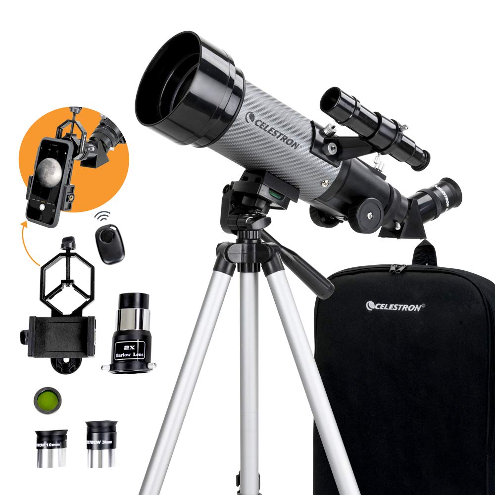 Celestron Travel Scope 70 DX Portable Telescope with Smartphone Adapter - Image 2