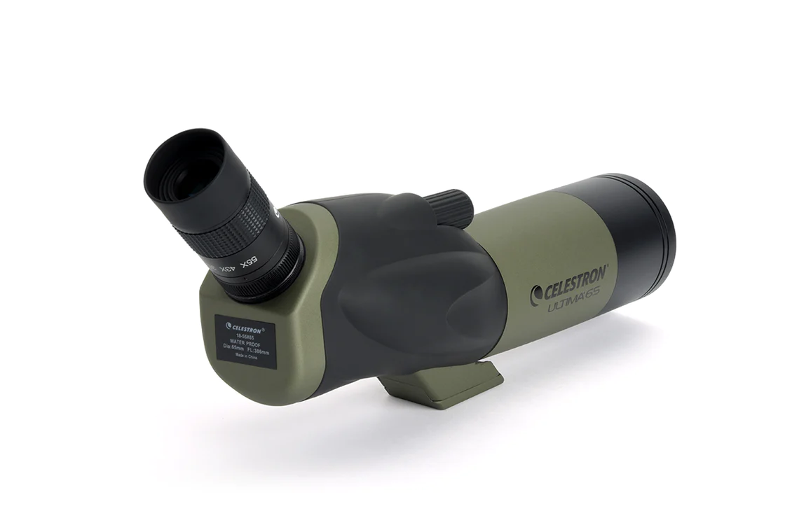 Celestron Ultima 18-55X65mm Angled Zoom Spotting Scope with Smartphone Adapter - Image 2