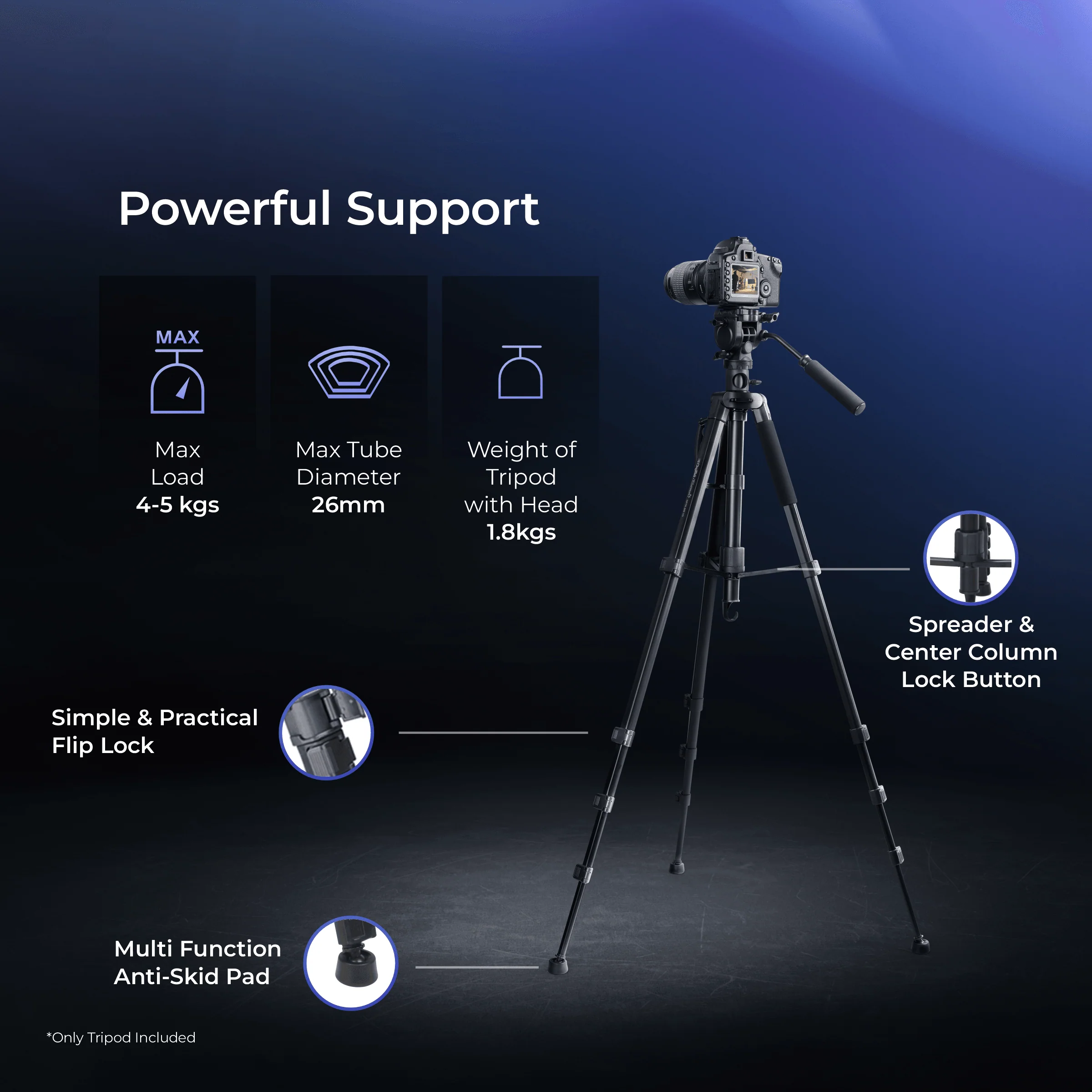 DIGITEK Professional Light Weight Tripod CUM Monopod - Image 10