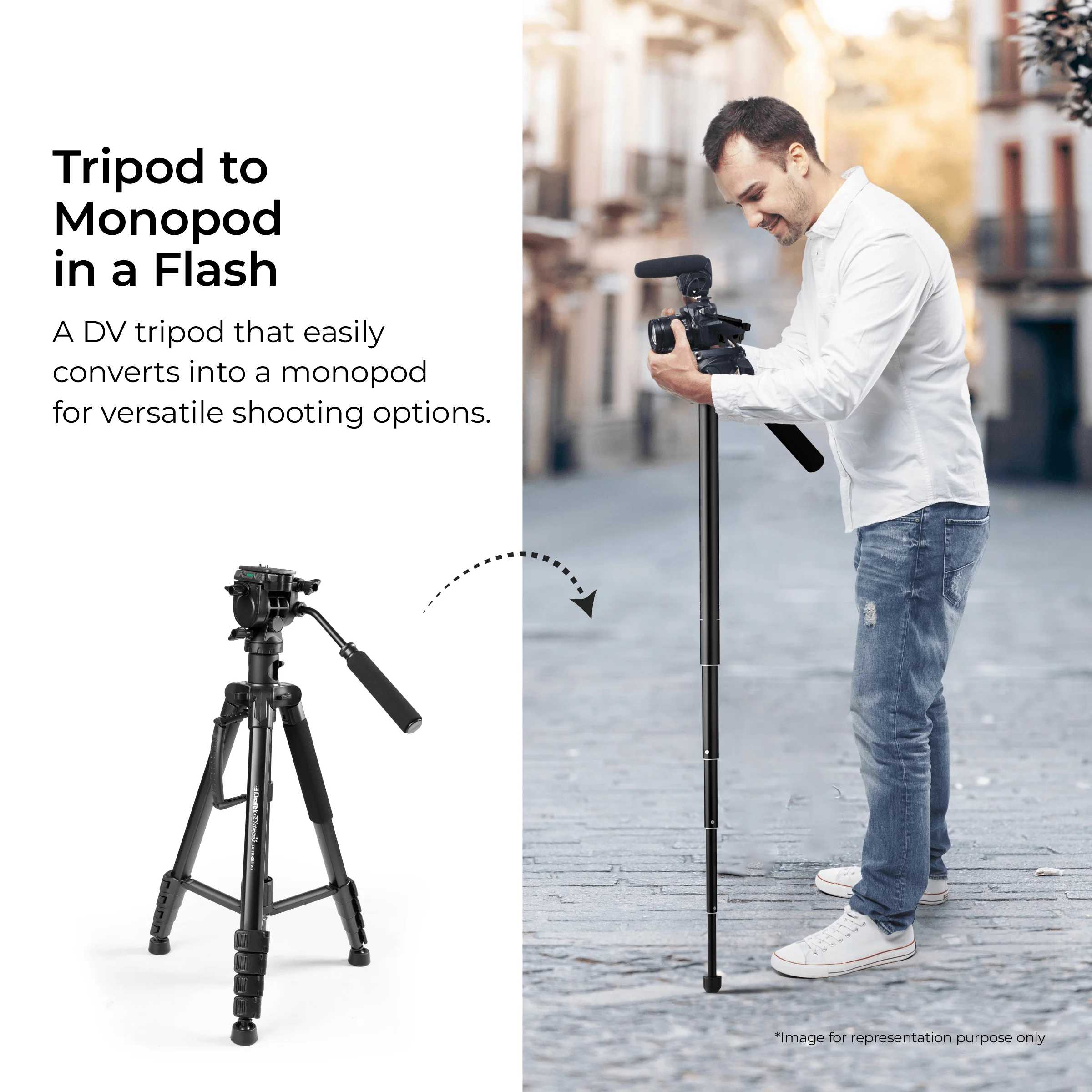 DIGITEK Professional Light Weight Tripod CUM Monopod - Image 5