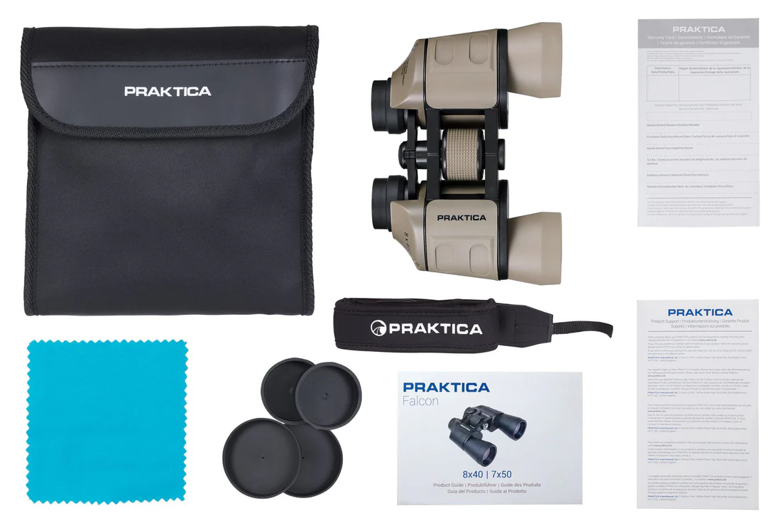 PRAKTICA Falcon 8x40 Binoculars (Sand) - Image 3