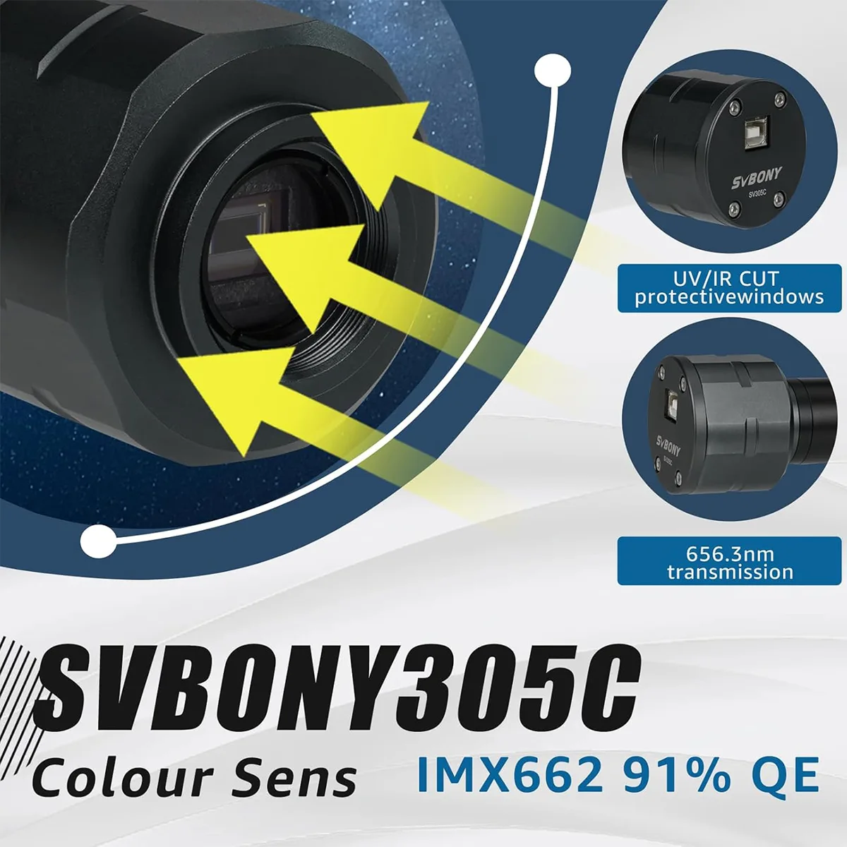 Svbony SV305C Astronomy Camera for Planetary Photography, 1.25 inch Planetary Camera - Image 5