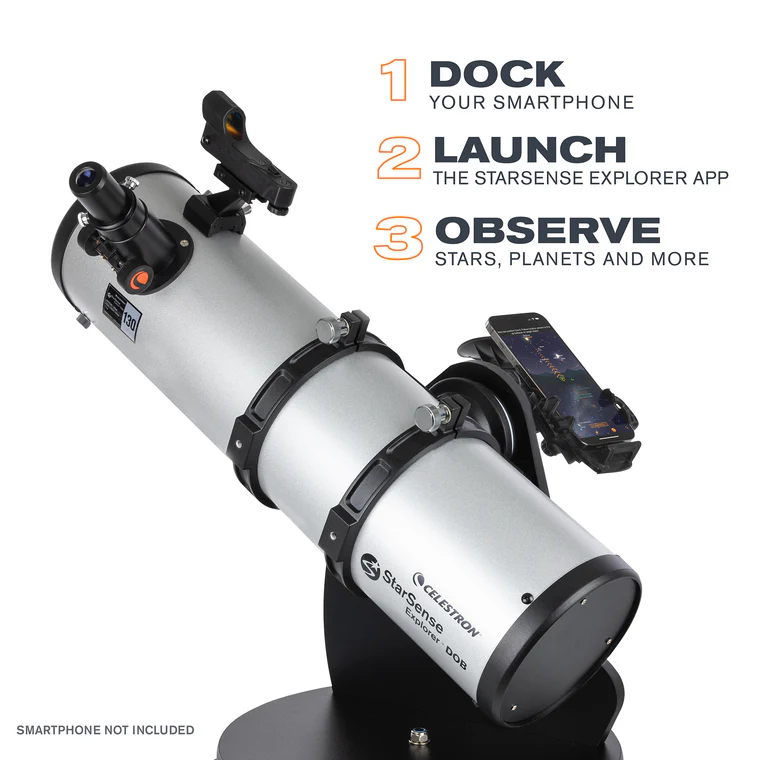 Celestron StarSense Explorer 130mm Smartphone App-Enabled Tabletop Dobsonian Telescope - Image 2