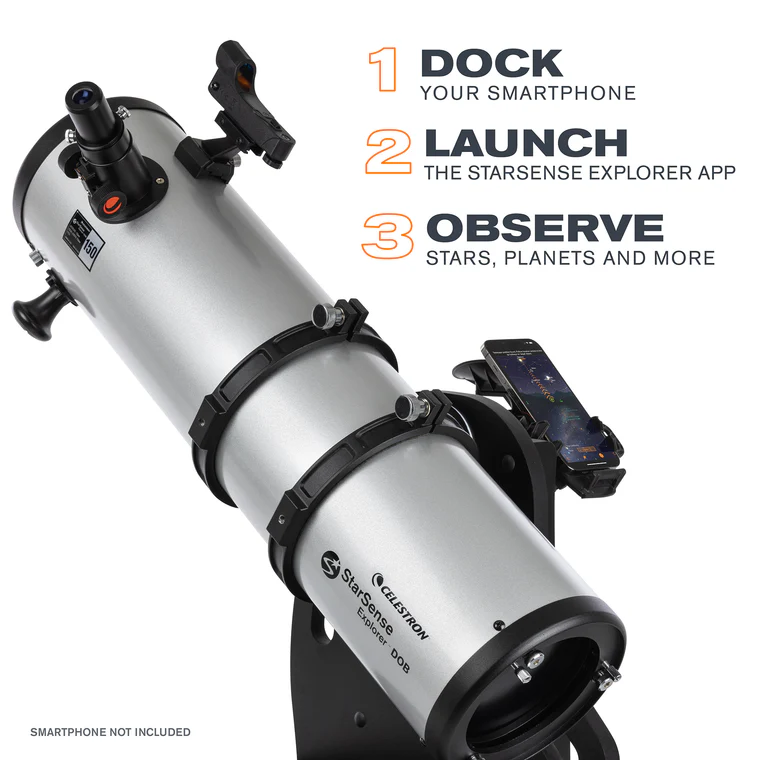 Celestron StarSense Explorer 150mm Smartphone App-Enabled Tabletop Dobsonian Telescope - Image 2