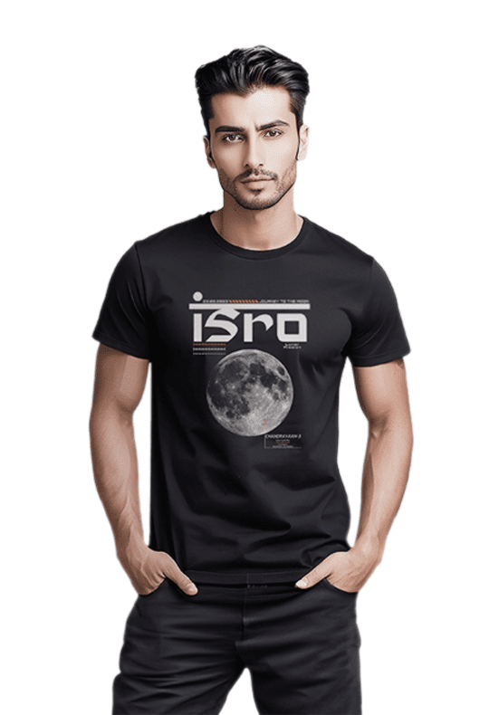 ISRO Moon Mission Round Neck Unisex T-shirt