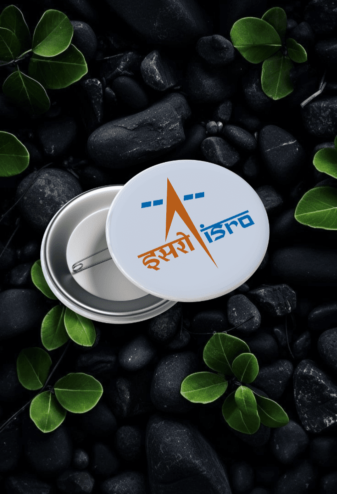 ISRO Metal Pin Badges – for T-shirt, Bags, Blazer