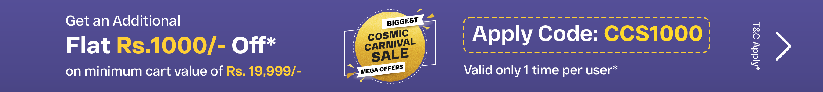 Cosmic Carnival Sale on Space Arcade - Get Big Discount ₹1000