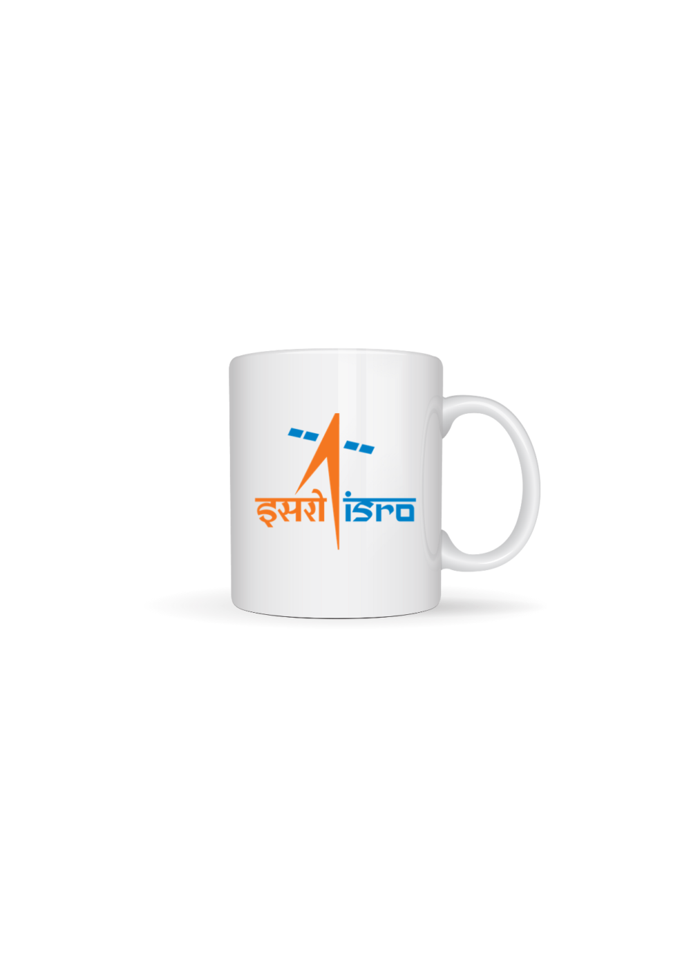 ISRO Logo White Ceramic Coffee Mug - Image 3