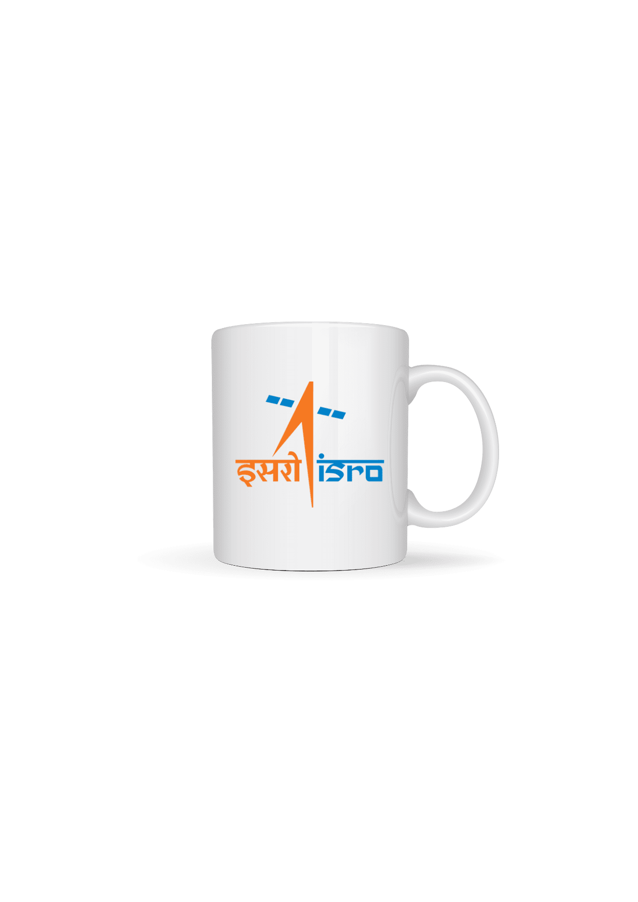 ISRO Logo White Ceramic Coffee Mug - Image 3