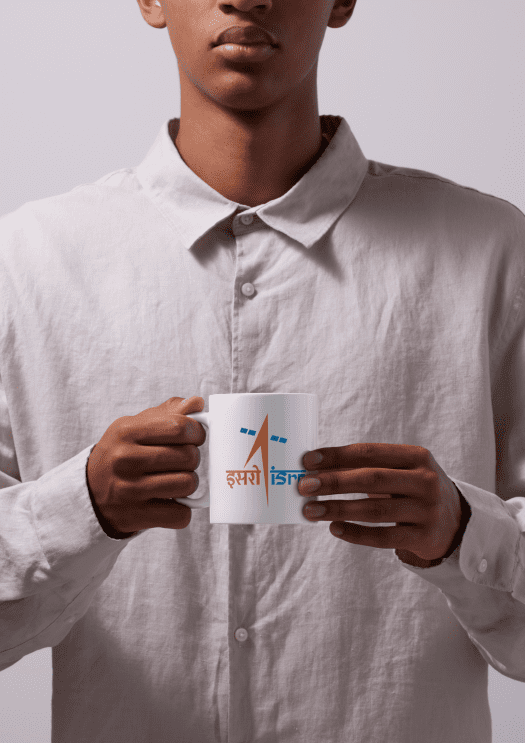 ISRO Logo White Ceramic Coffee Mug - Image 2