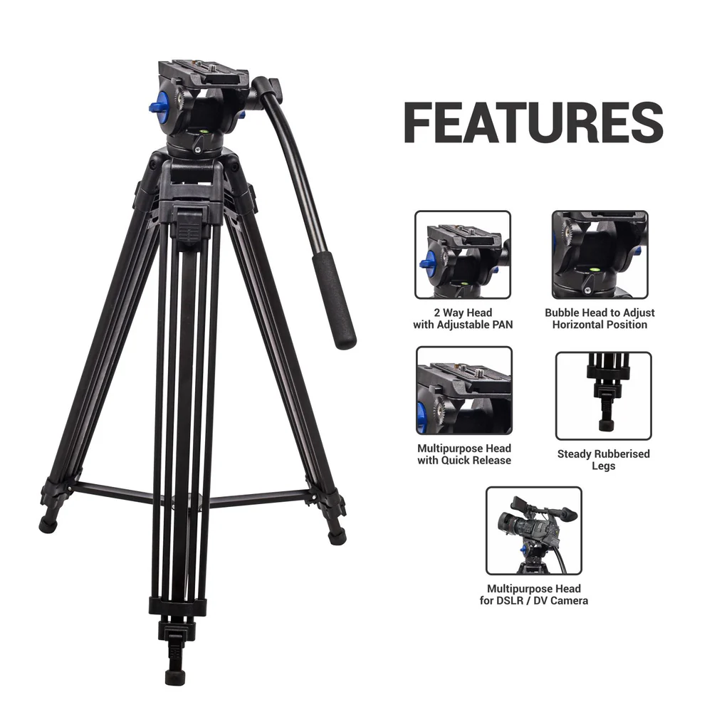 DIGITEK (DPTR 601 VD) 160CM Professional Heavy Duty Tripod - Image 2