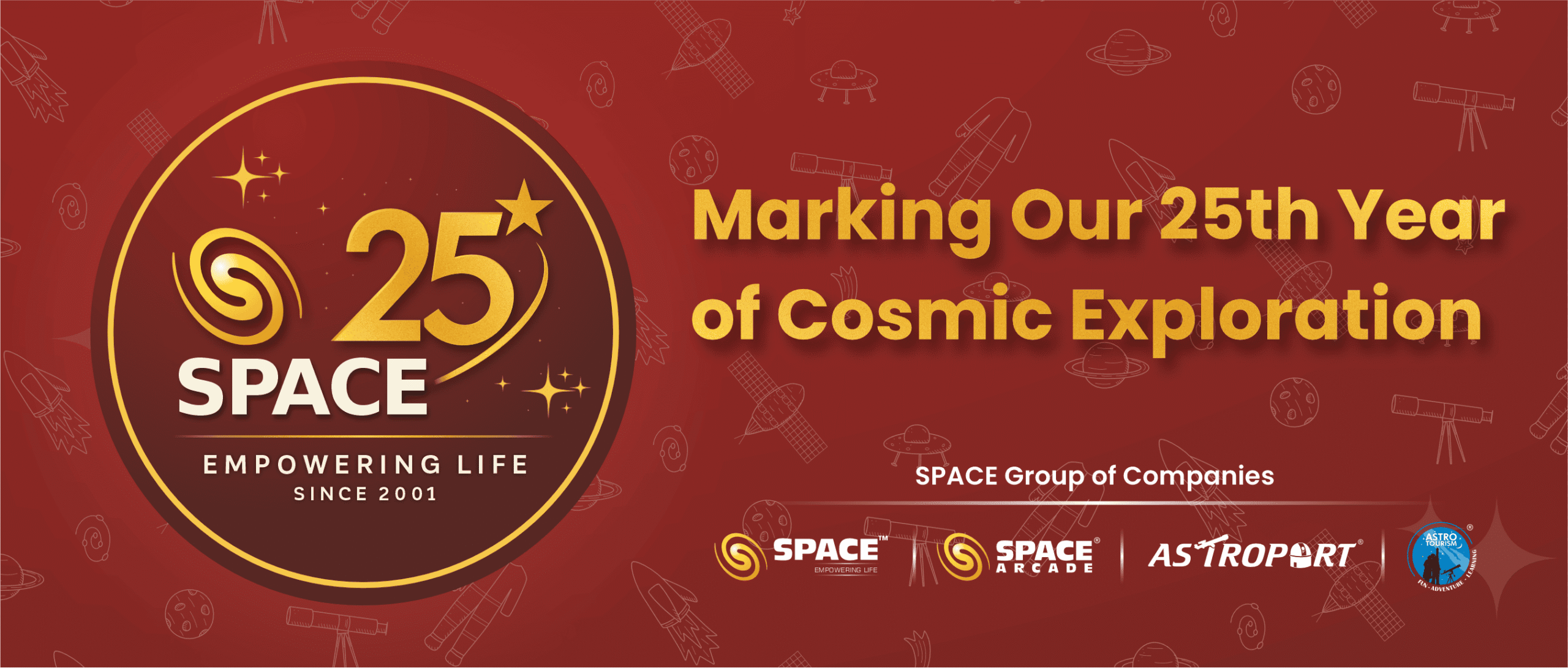 25 Years Logo Website Banner SpaceArcade