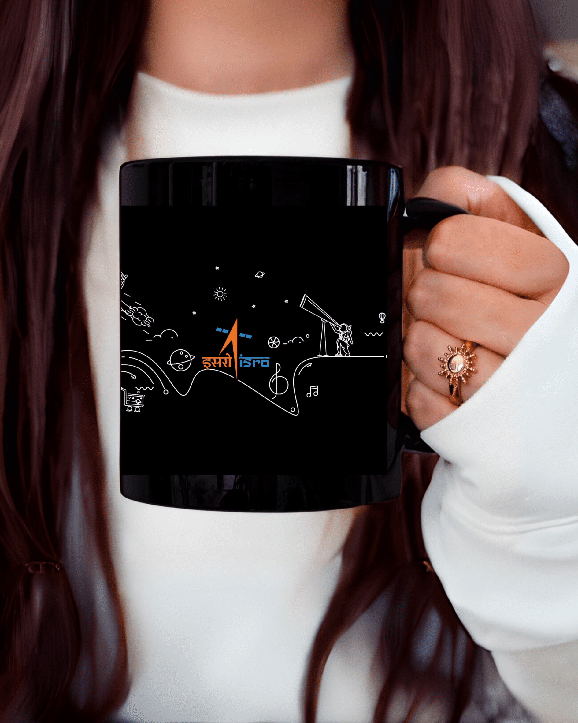 ISRO Mission Universe Black Coffee Mug - Image 4