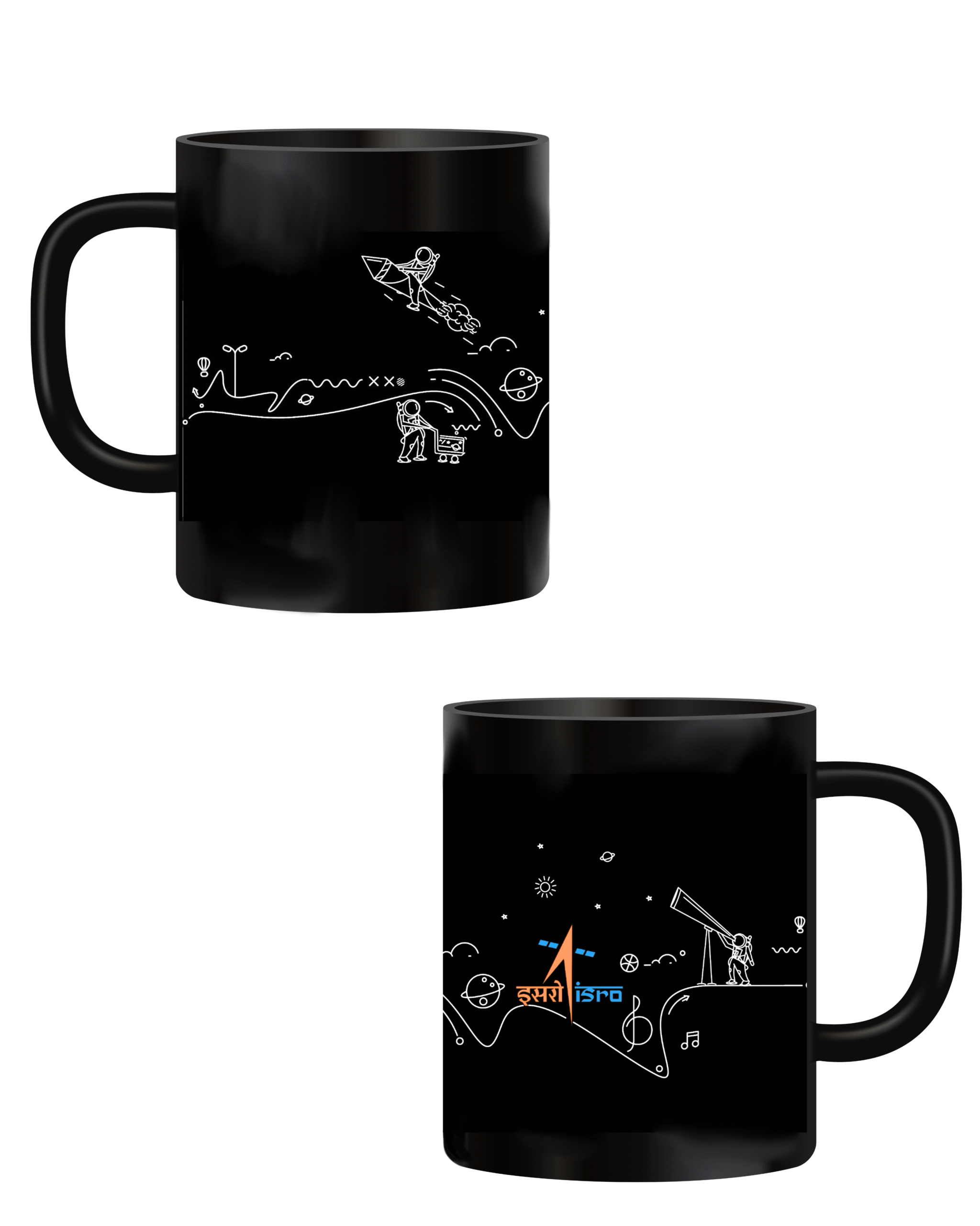 ISRO Mission Universe Black Coffee Mug - Image 2