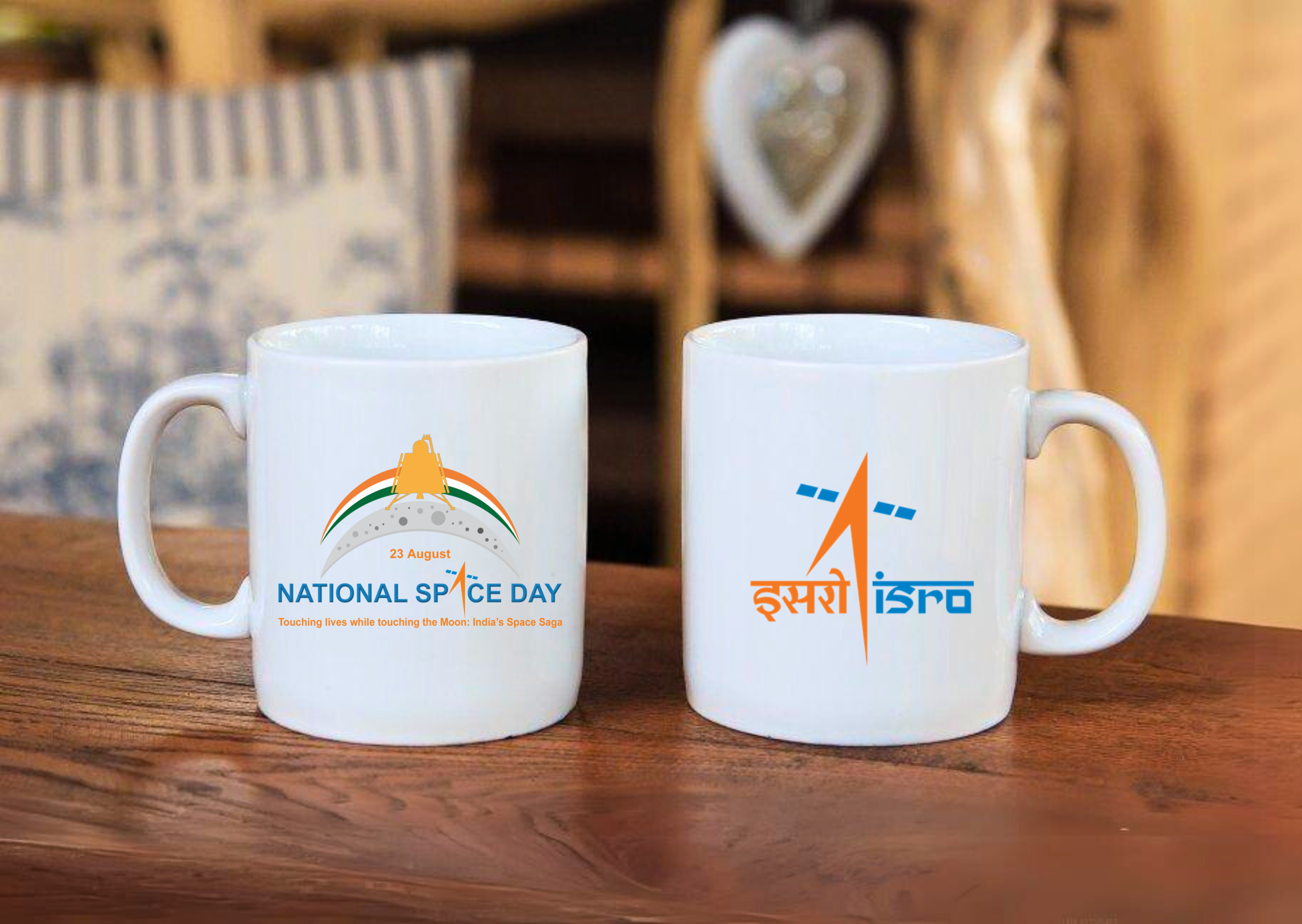 ISRO National Space Day Coffee Mug (White)