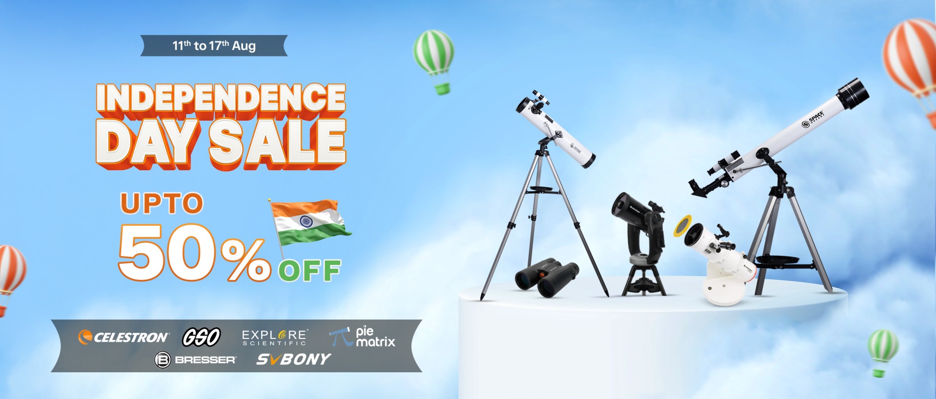 Independence Day Sale Website Banner - Space Arcade