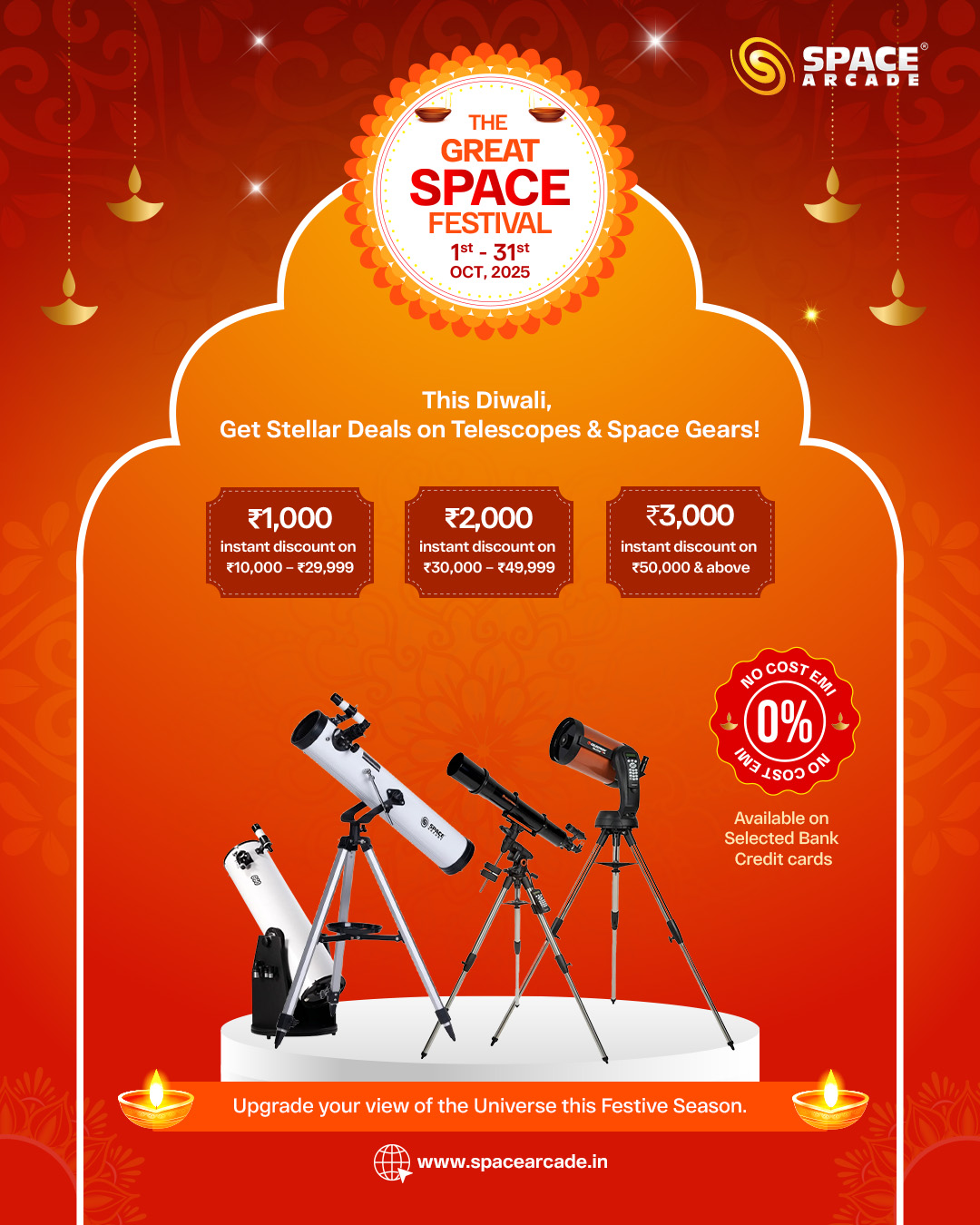 Space Arcade Diwali Sale Popup