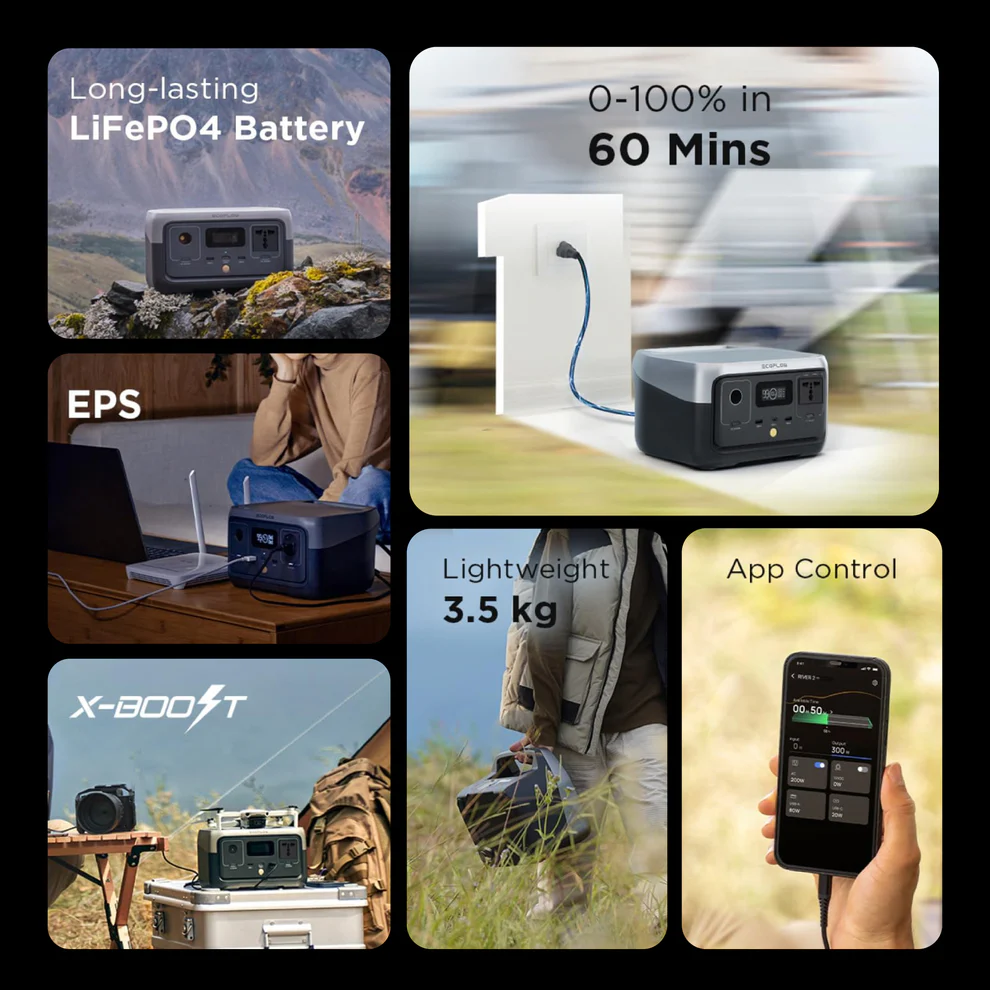 EcoFlow RIVER 2 Portable Power Station (256Wh) for Computerized Telescopes and Astrophotography Gear - Image 8