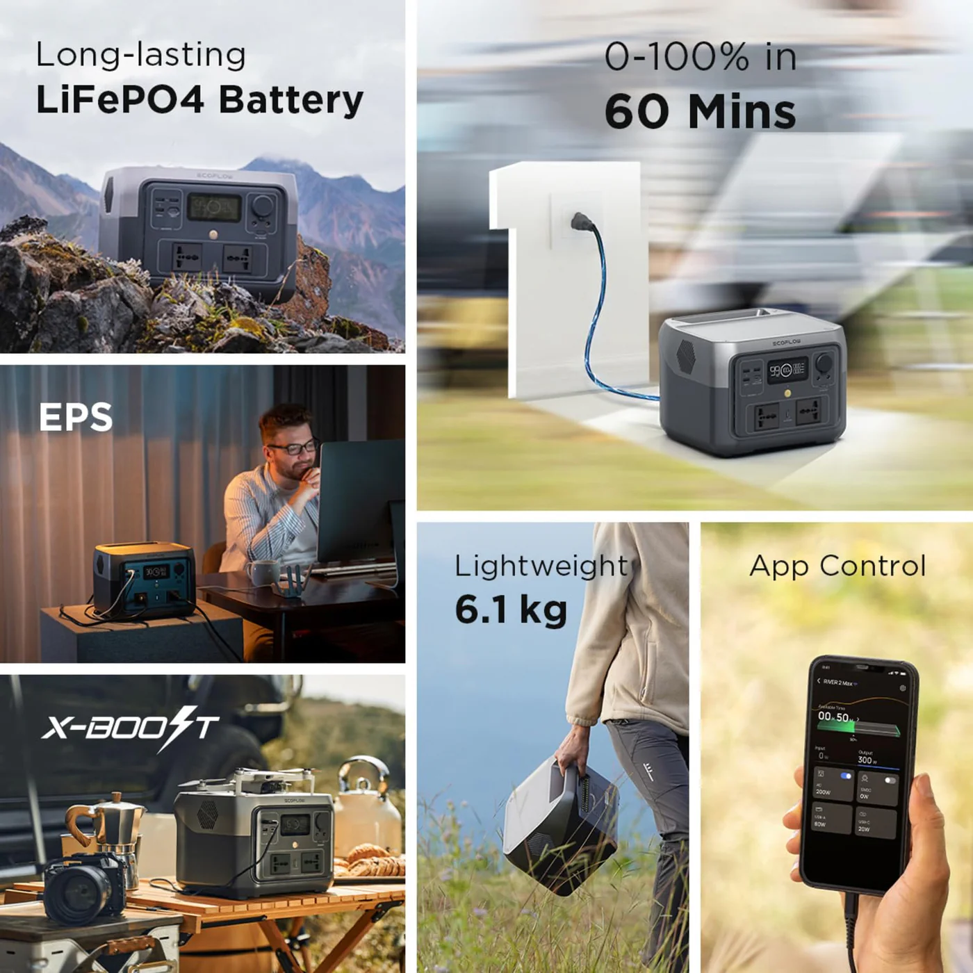EcoFlow RIVER 2 Max Portable Power Station (512 Wh) for Computerized Telescopes and Astrophotography Gear - Image 4