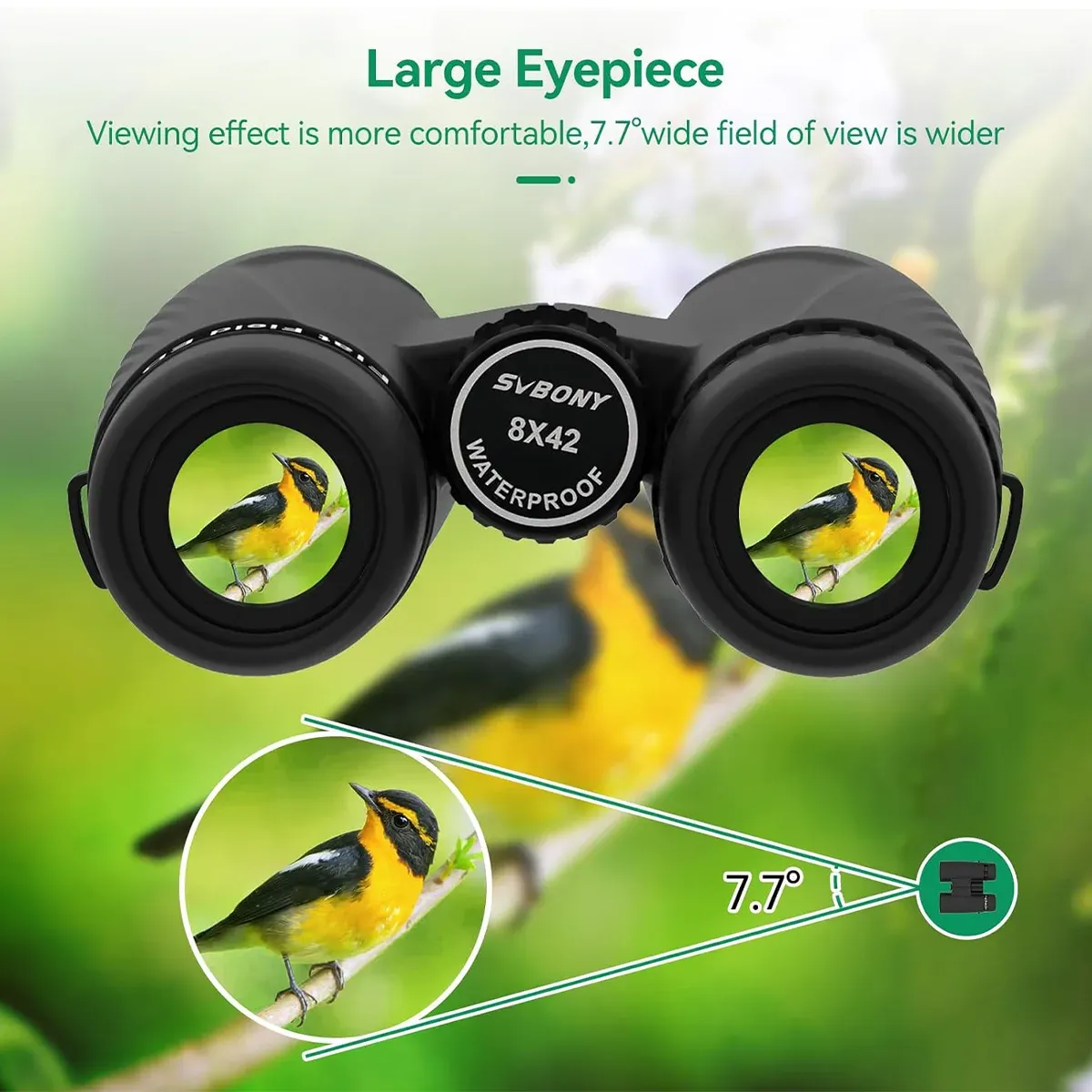 Svbony SA205 8X42 Flat Field ED Binoculars - Image 3