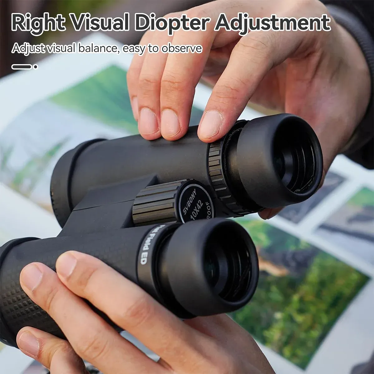 Svbony SA205 10X42 Flat Field ED Binoculars - Image 4
