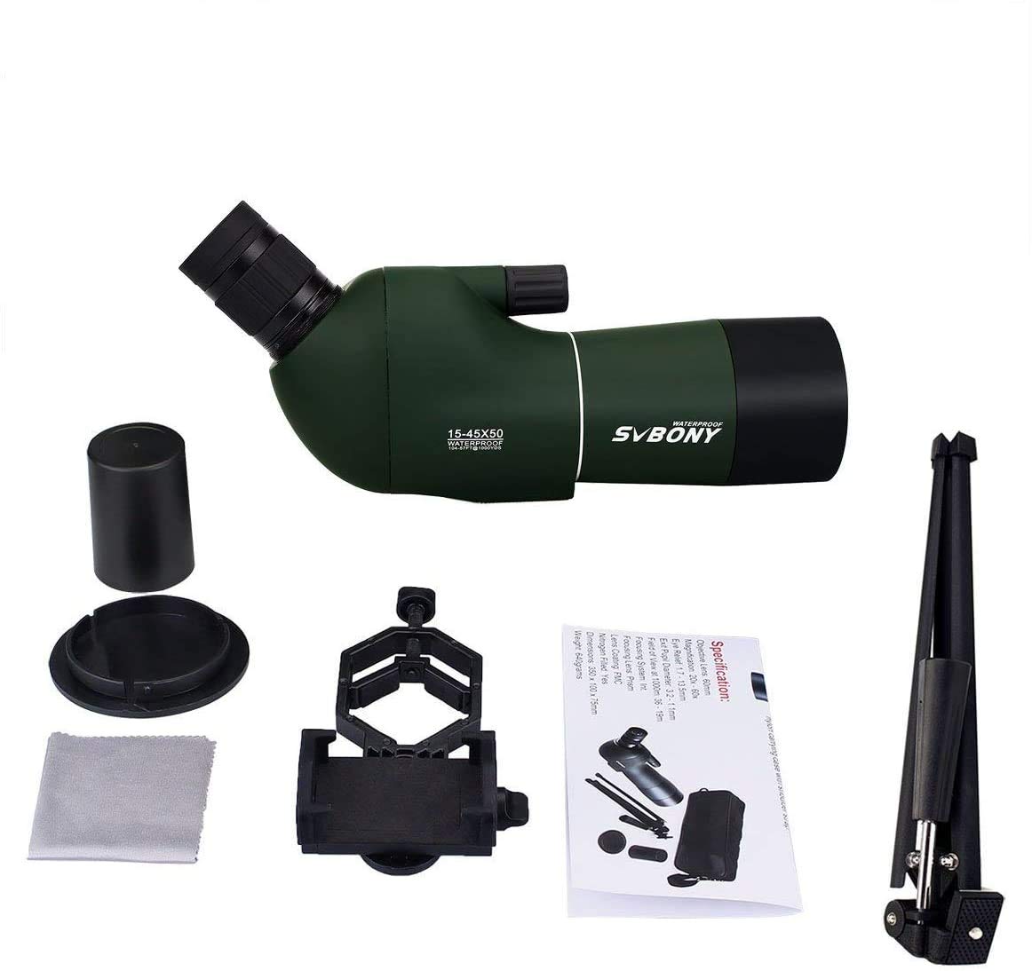 Svbony SV28 20-60X60 Spotting Scope with Smartphone Adapter and Tripod - Image 9