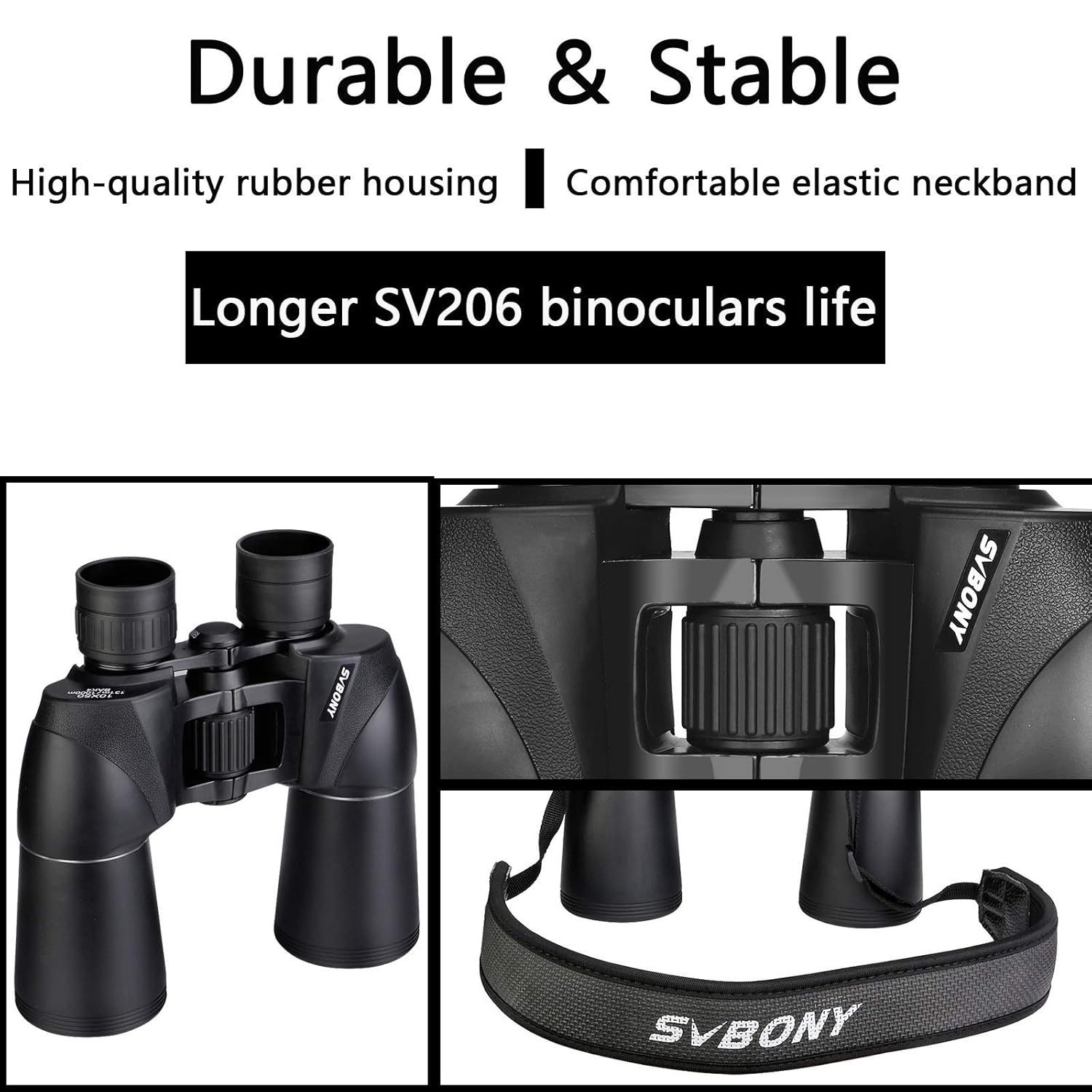 Svbony SV206 10X50 Porro Binoculars - Image 5