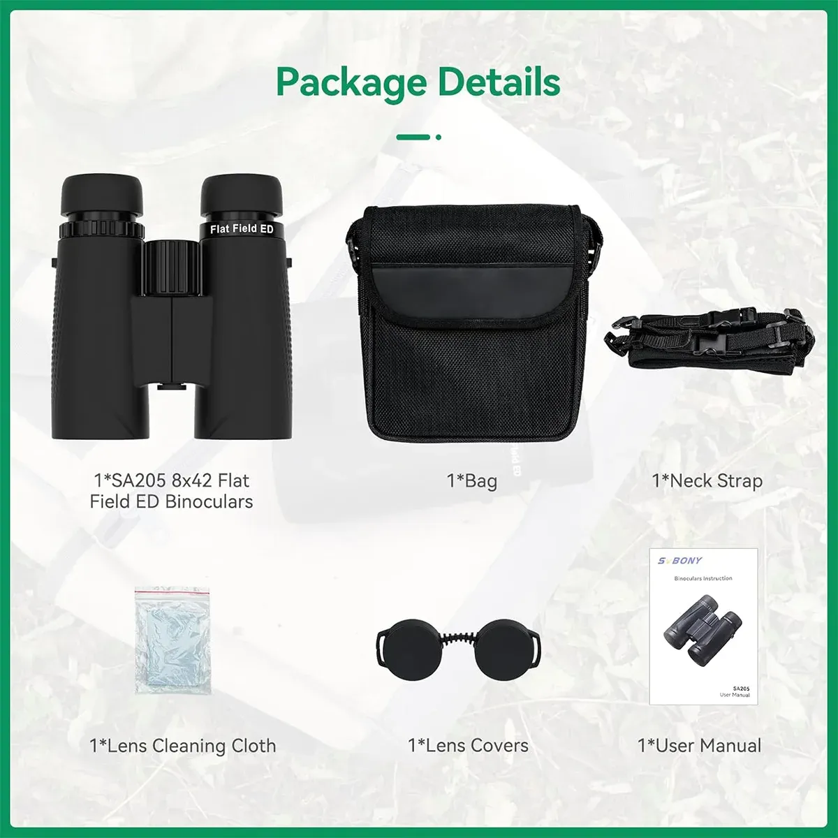 Svbony SA205 8X42 Flat Field ED Binoculars - Image 8