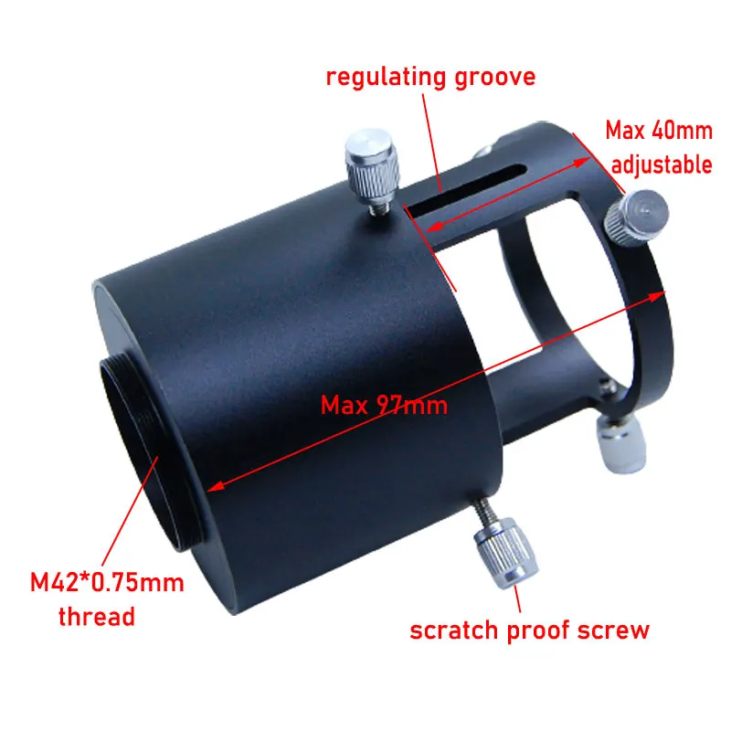 Space Arcade Spotting Scope T-Adapter/T-Mount for DSLR/Mirrorless Cameras - M42 for digiscoping - Image 2