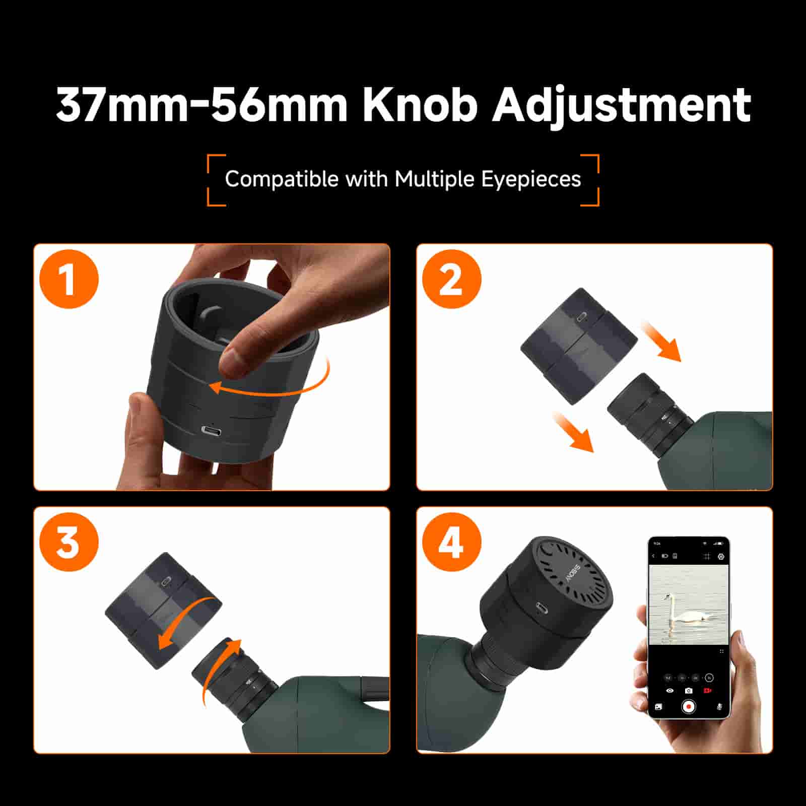 SVBONY SC002 WIFI Electronic Eyepiece Camera for Digiscoping - Image 6