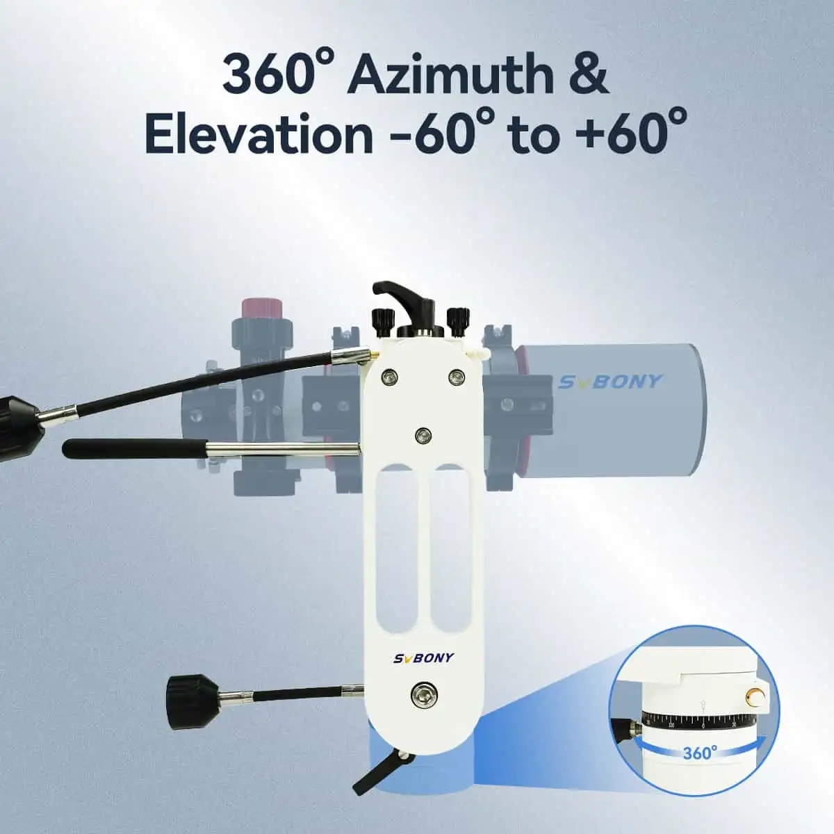 Svbony SV225 ALT-AZ Telescope Mount & Stainless Steel Tripod - Image 2