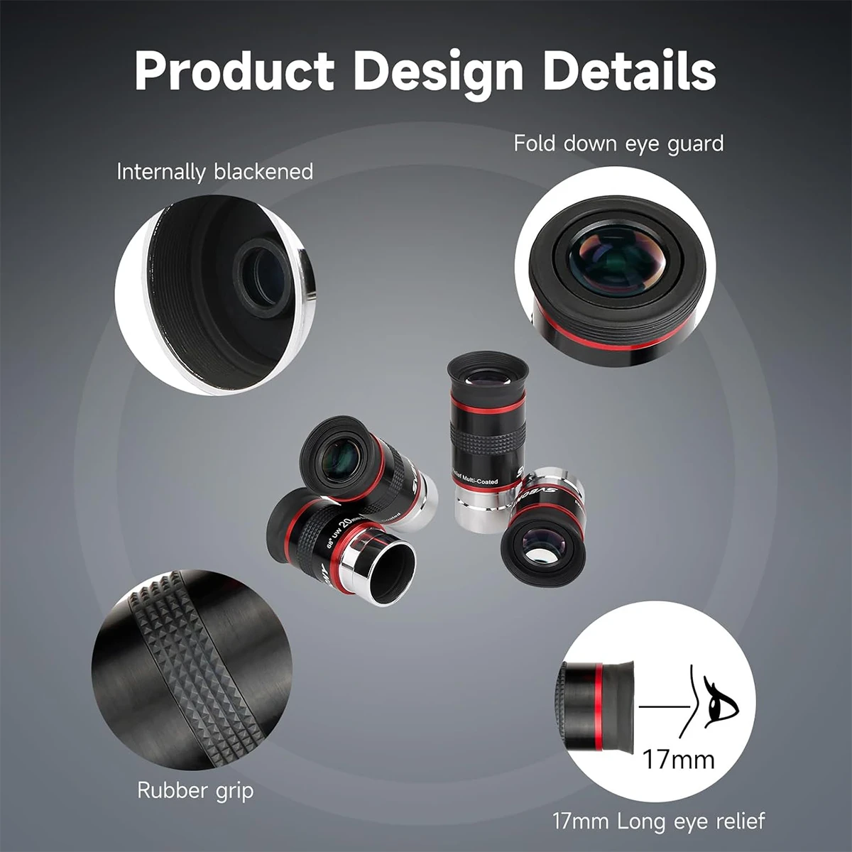 SVBONY 68 Degree Wide Angle FMC Eyepieces - 6mm, 9mm, 15mm, 20mm - Image 5
