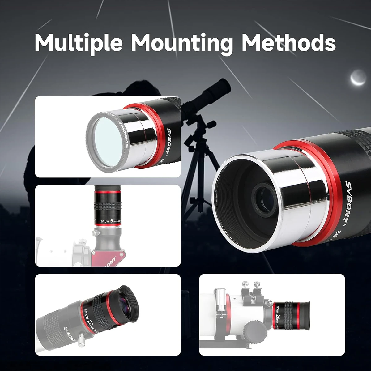 SVBONY 68 Degree Wide Angle FMC Eyepieces - 6mm, 9mm, 15mm, 20mm - Image 7