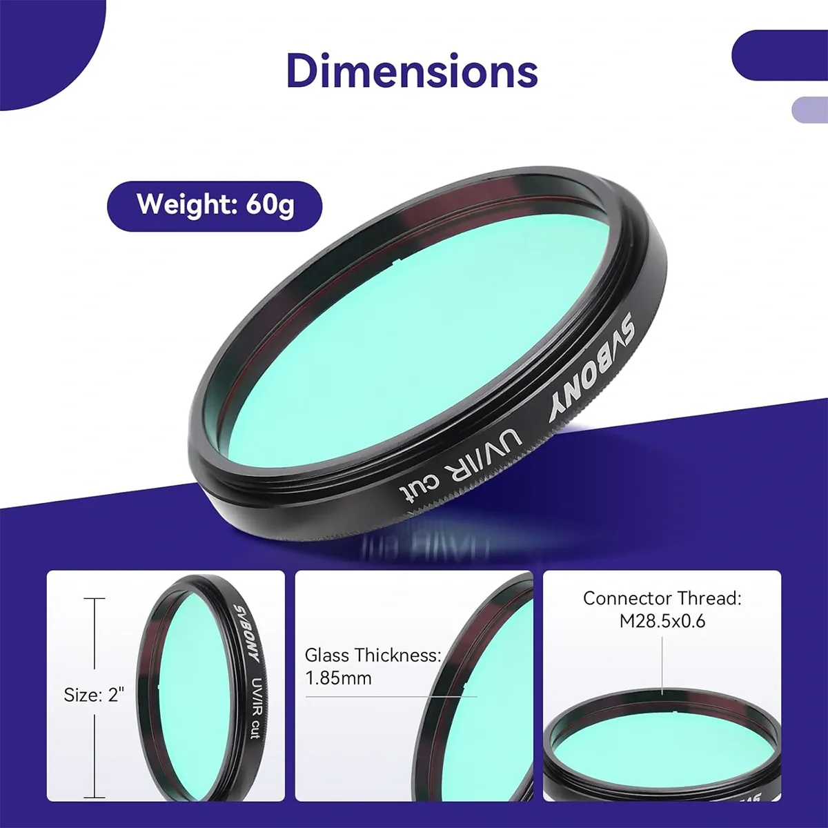 SVBONY 2inch UV IR-Cut Telescope Filter - Image 4