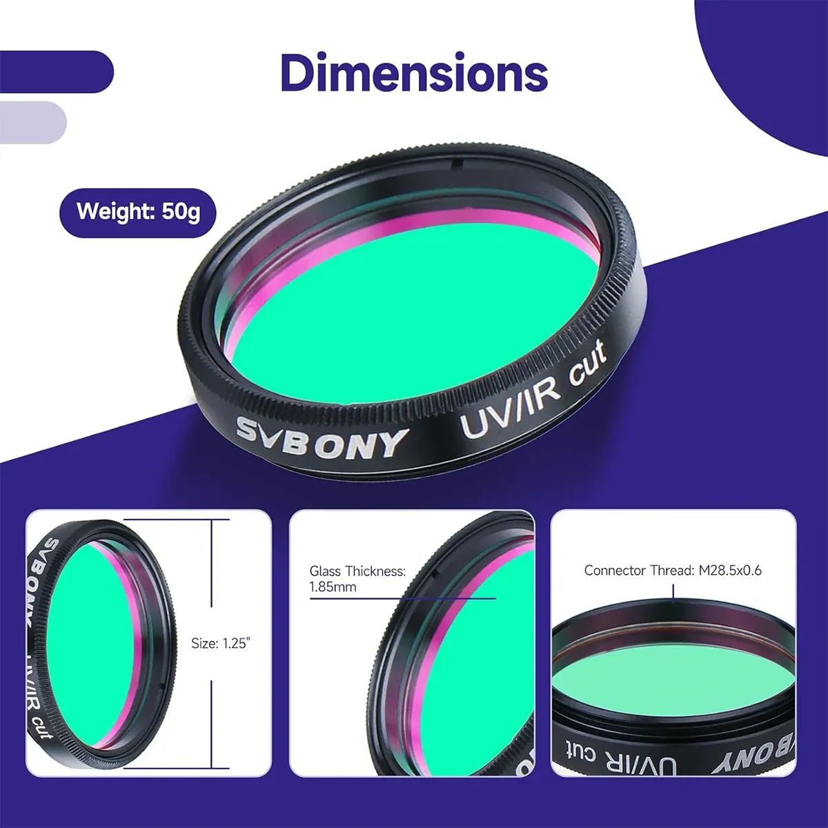 SVBONY 1.25inch UV IR-Cut Telescope Filter - Image 6