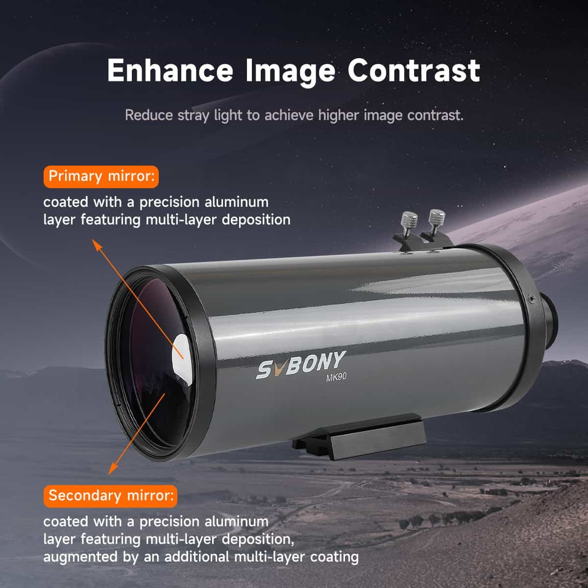 Svbony MK90 90mm Maksutov Cassegrain Telescope - Image 4