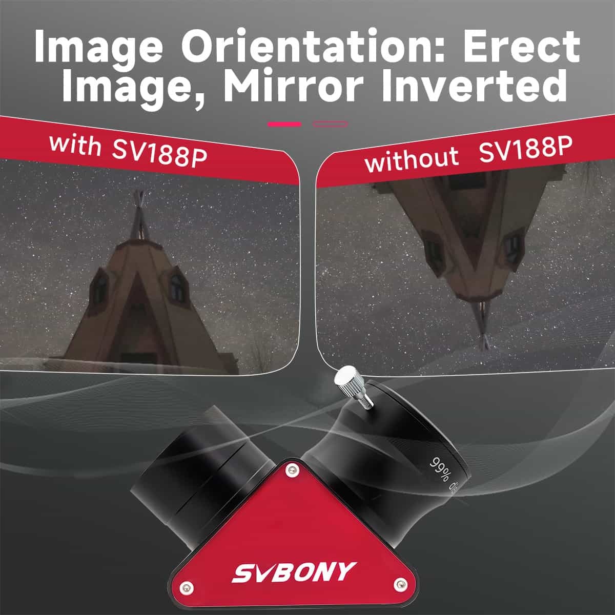 SVBONY SV188P 99% Reflectivity 90-Degree Dielectric Mirror Diagonal (2inch) - Image 4