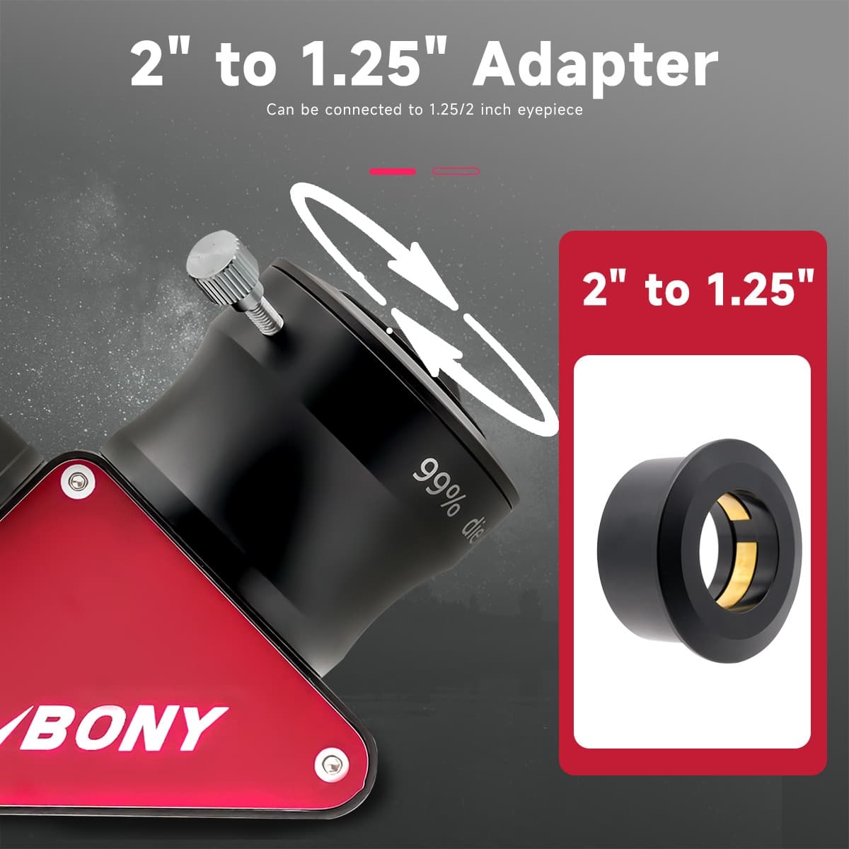 SVBONY SV188P 99% Reflectivity 90-Degree Dielectric Mirror Diagonal (2inch) - Image 7