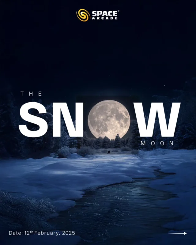 🌕❄️ Snow Moon 2025 – A Winter Night’s Glow! ❄️🌕

On February 12th, 2025, the Snow Moon will shine at its brightest, lighting up the winter sky! ❄️✨ Named after the heavy snowfall of February, this celestial beauty is a must-see for all stargazers!

📅 Date: February 12th, 2025
🌌 Best Viewing: After sunset, all night long

Look up, embrace the glow, and let the magic of the Snow Moon fill the night! 🌠🔭

#SnowMoon #FullMoonMagic #FebruarySkies #LunarGlow #NightSkyWonders #AstronomyLovers #StargazingMoments #SpaceArcade #ExploreTheUniverse #NASA #ISRO #SpaceIndia