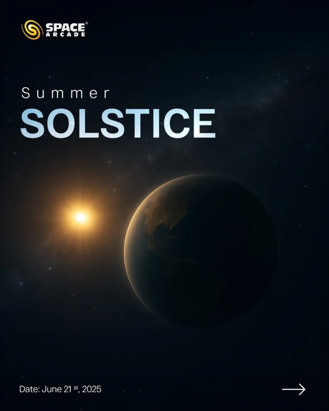 Hello, Longest Day of the Year!
On June 21st, the Summer Solstice lights up the Northern Hemisphere with its longest stretch of daylight.
It’s when the Sun stands highest in the sky, reminding us of nature’s rhythm and cosmic balance. 🌍☀️
Let this golden day spark your next stargazing adventure 🌌

#SummerSolstice2025 #LongestDay #SpaceArcade #SunAndSky #AstronomyLovers #CosmicMoments #StargazingSeason