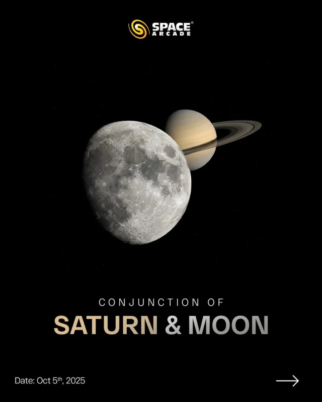 When the rings meet the radiance ✨

Witness the conjunction of Saturn and the Moon, a cosmic duet lighting up the eastern sky tonight! 🌕🪐

Grab your telescope, set your gaze east, and catch this rare celestial moment. 🌌

#SpaceArcade #SaturnAndMoon #CelestialEvent #NightSkyWatch #SkyGazing #CosmicAlignCosmicAlignmentment #SaturnRings #LunarMagic #AstronomyIndia #explore