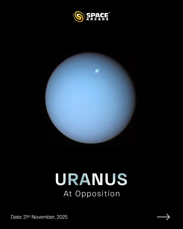 Set your sights on an ice giant! 🔭
On November 21st, distant Uranus reaches Opposition, making it the brightest and closest it will be all year! ✨

This is your prime opportunity to spot our solar system’s mysterious, sideways-spinning planet.
Swipe through to learn what “Opposition” means, how to find Uranus, and some amazing facts about this cool blue world!
Have you ever seen Uranus? Will you be trying to spot it this year? Tell us in the comments! 👇

#Uranus #PlanetUranus #UranusOpposition #IceGiant #Astronomy #Stargazing #NightSky #SpaceEvents #LookUp #Planets #SolarSystem #NovemberSky