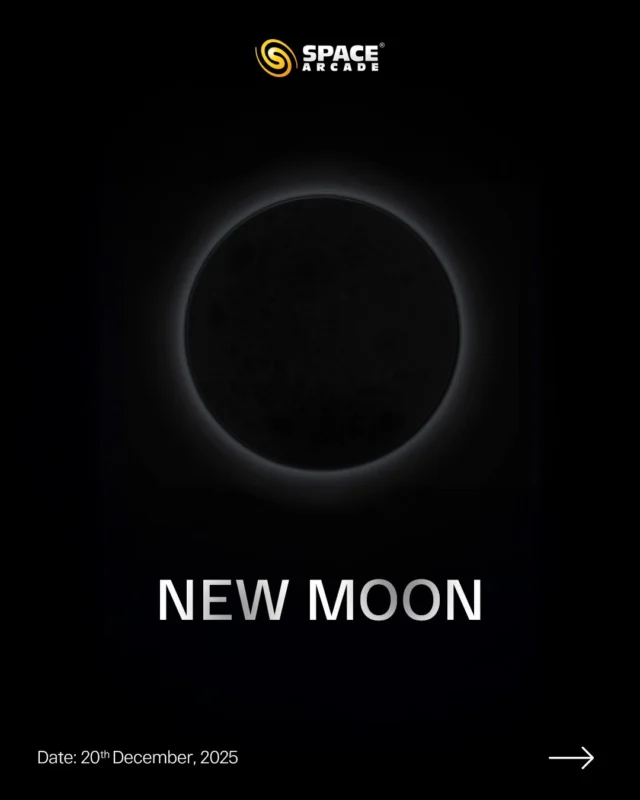 New Moon Night 🌑
📅 20th December

With the Moon completely invisible, the night sky opens up at its darkest and best.
Zero lunar light, maximum cosmic detail  the perfect time to explore faint deep-sky wonders like the Orion Nebula (M42) and the Andromeda Galaxy (M31).

✨ Pro Tip: This New Moon also sets the stage for ideal viewing of the Ursid Meteor Shower just two nights later.

#NewMoon #DarkSkies #DeepSkyObjects #StargazingNight #SpaceArcade
