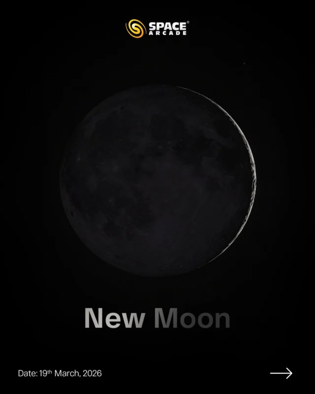 The New Moon on 19th March brings the darkest skies of the month. 🌑✨

With the Moon hidden from view, the night sky becomes clearer and perfect for stargazing and deep-sky observation. From constellations to the glowing Milky Way, this is the best time to explore the wonders of the universe.
Step outside, find a dark location, and let the cosmos reveal its beauty. 🔭🌌

#NewMoon #MoonPhase #DarkSky #Stargazing #AstronomyEvents NightSky DeepSky MilkyWay SpaceArcade