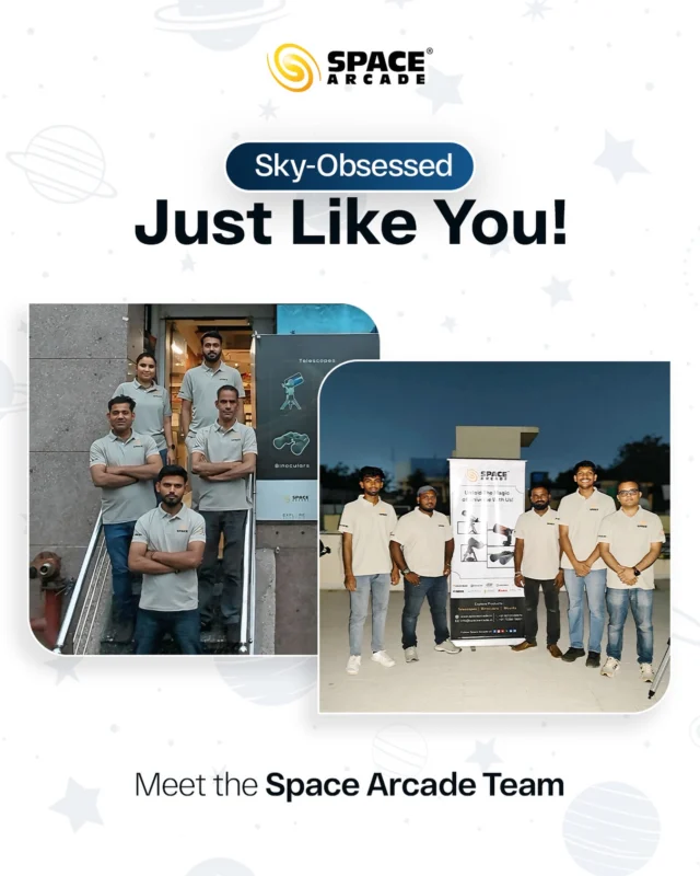 Not just a team… a group of sky lovers united by curiosity 🌌✨

From setting up telescopes to guiding countless eyes through the universe this is the passion behind Space Arcade.

We’re sky-obsessed, just like you. 🔭

Come, be a part of the journey.

#SpaceArcade #TeamBehindTheScenes #SkyObsessed #StargazingIndia #AstronomyLife MeetTheTeam