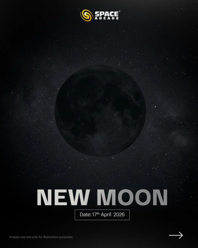 No Moon. No light. Just the universe in its purest form 🌑✨

This 17th April, experience the beauty of a New Moon night  when the sky turns darker, deeper, and perfect for stargazing.
With zero moonlight, faint wonders like constellations and the Milky Way become easier to spot. 🌌
Step outside, look up, and let the night sky surprise you. 🔭
📌 Save this for your stargazing plan
🌃 Best viewed away from city lights

#NewMoon #DarkSky #StargazingIndia #MilkyWay #NightSky AstronomyLovers SpaceArcade LookUp