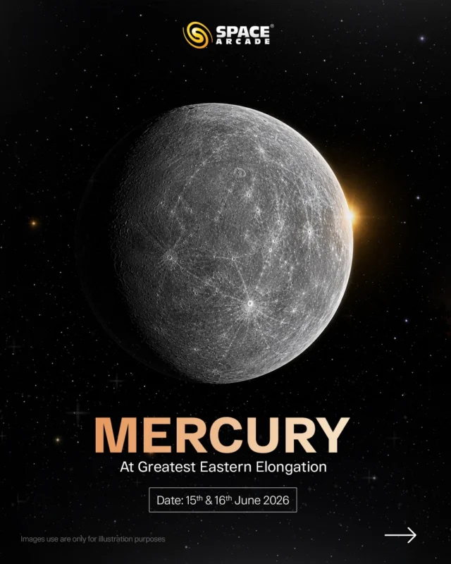 Mercury reaches its Greatest Eastern Elongation on 15th & 16th June 2026 — making it one of the best times to spot the smallest planet in our solar system. ☿✨

Just after sunset, look towards the western horizon and catch Mercury shining brightly in the evening twilight.

A rare and beautiful opportunity for skywatchers and astrophotography lovers. 🔭🌌

📍 Best viewed under clear skies with an open horizon

#Mercury #GreatestElongation #NightSky #Astronomy #Stargazing SpaceArcade CelestialEvent PlanetWatch Astrophotography LookUp