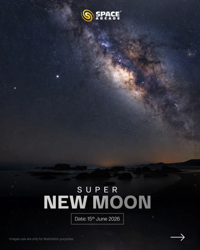 No Moon. No distractions. Just the universe at its brightest. 🌑✨

On 15th June 2026, the Super New Moon brings perfectly dark skies — creating one of the best opportunities to witness the glowing Milky Way Core.

From dense star fields to cosmic dust stretching across the sky, this is a night made for stargazing and astrophotography. 🌌🔭

📍 Best viewed after midnight from dark locations away from city lights.

#MilkyWay #SuperNewMoon #DarkSky #Stargazing #NightSky Astrophotography Astronomy SpaceArcade CosmicBeauty LookUp