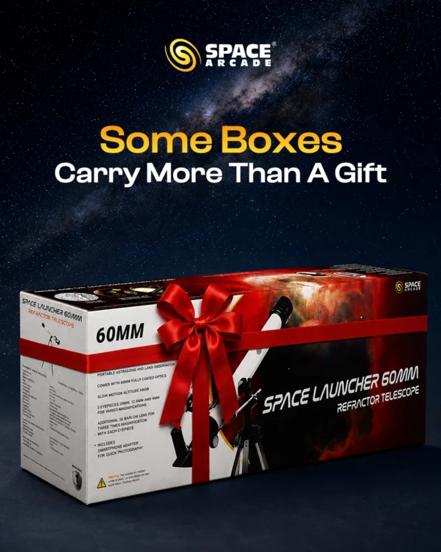 🎁 Some gifts are opened once. Others open a lifetime of discovery. 🔭✨

A telescope isn’t just another gift it’s an invitation to explore the Moon, planets, star clusters, and galaxies together. Every observation becomes a memory, every night a new adventure.

Gift more than a box. Gift curiosity. Gift wonder. Gift the universe.

🌌 Because the best gifts don’t just surprise they inspire.

#SpaceArcade #GiftTheUniverse #Telescope #PerfectGift #Astronomy Stargazing SpaceLovers ExploreTheUniverse NightSky STEMLearning FamilyMoments GiftIdeas